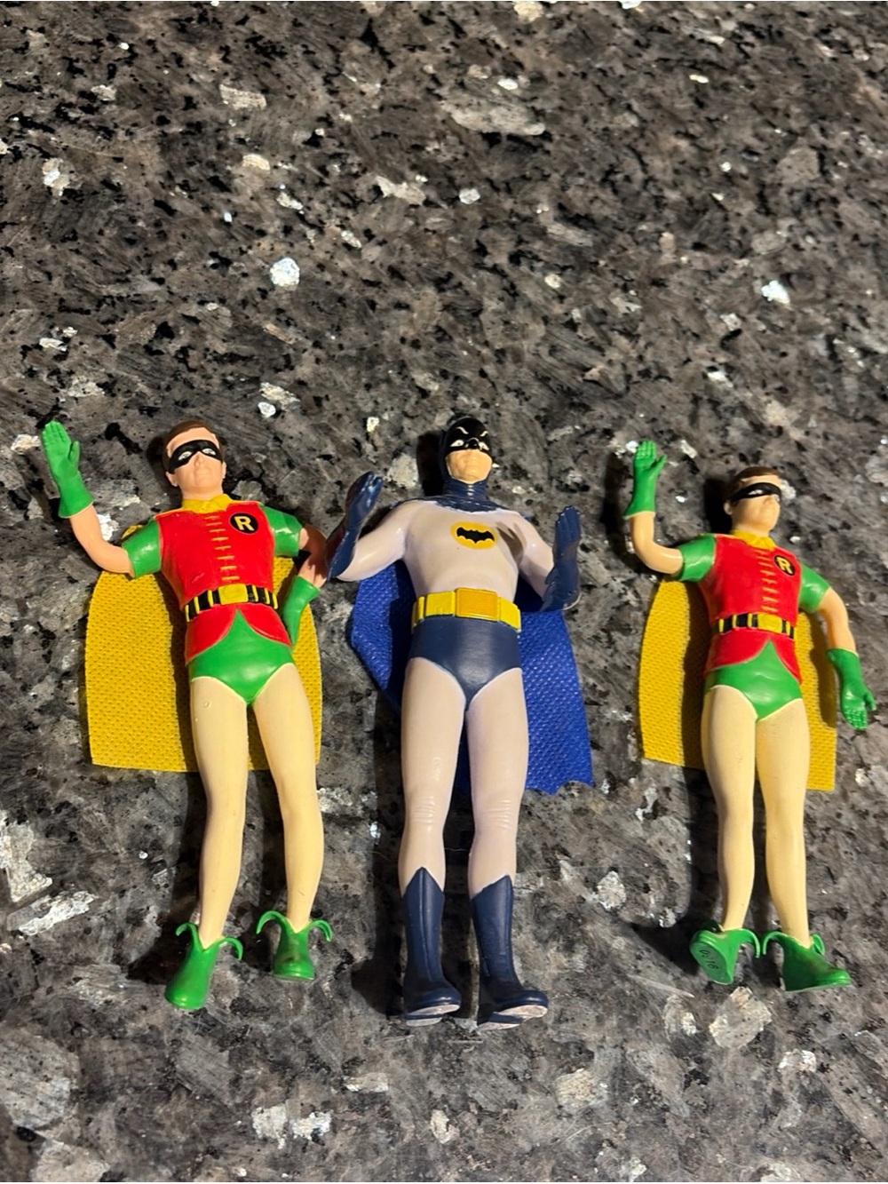 Batman Robin Bendable Figure Lot Of 3 –DC Comics 5" Batman TV Series NJ Croce